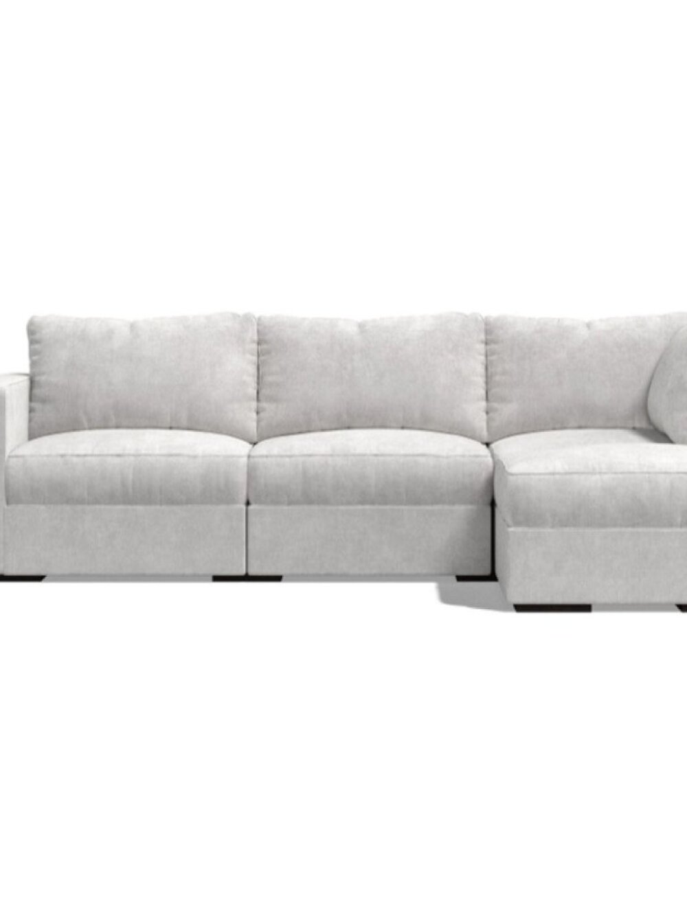 Lovesac sactional covers SKY GREY CORDED VELVET *4 seats, 5 sides*